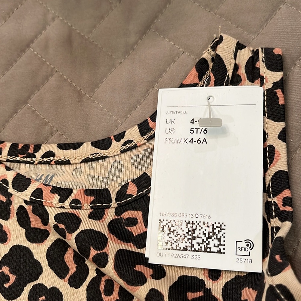 H&M Toddler's Leopard Print Sleeveless Dress/NWT/5T-6 - Picture 7 of 10
